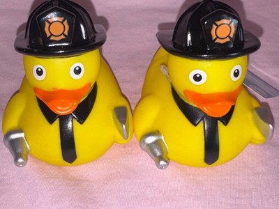 Firefighter Fireman Rubber Duck Lot 2pc |  NWT Fire Fighter