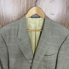 Corneliani Saks Fifth Avenue Sport Coat Mens 42R Green Multicolor Italy Made