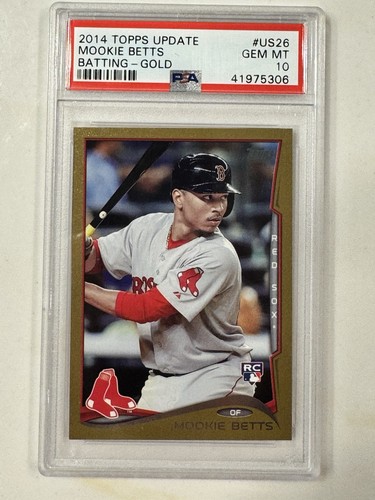 2014 Topps Update #US26 Mookie Betts RC Gold /2014 Boston PSA 10