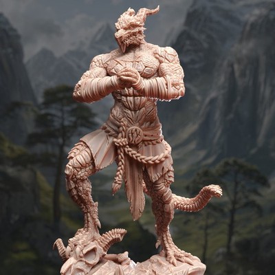 Dragonborn Pugilist - Kuthrak'Va -Dragonborn Fighter - D&D PF2e - Paint Ready