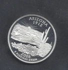 2008 S Silver Proof ARIZONA Quarter - 90% Silver