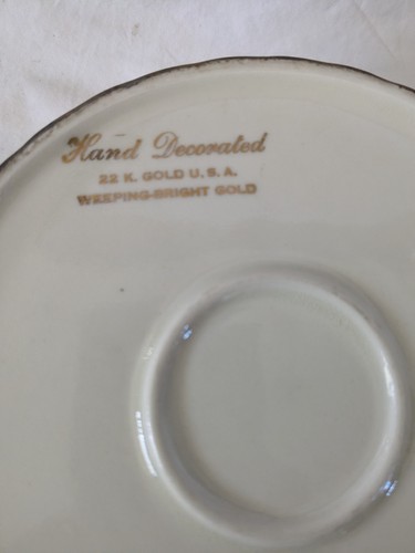 Hand Decorated 22k Gold Weeping-Bright Gold Trinket/Powder Dish - Bild 8 von 10
