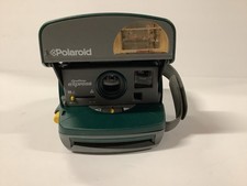 Vintage Polaroid One Step Express 600 Green Instant Camera Untested