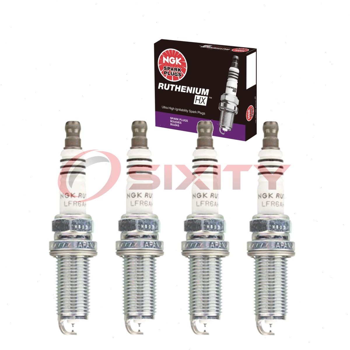 4 pc NGK Ruthenium HX Spark Plugs for 2005-2015 Toyota Tacoma 2.7L L4 fv