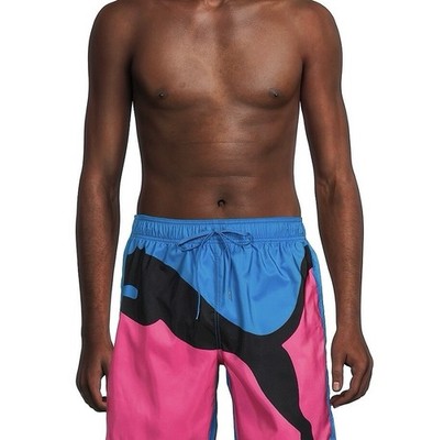 PUMA Power Volley Swim Board Short Swimwear Men Size M Blue Pink Black
