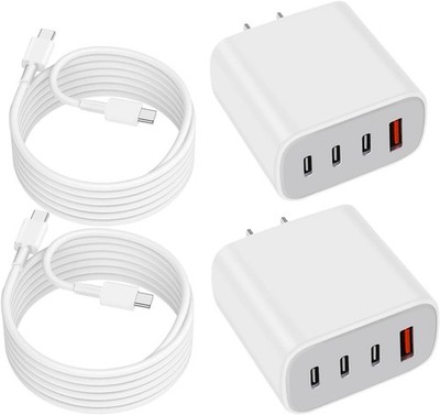 4-Port 30W USB-C Fast Charger Adapter for iPhone 16 15 Pro Max XR XS