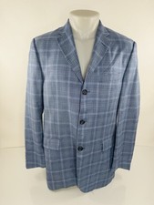 BURBERRY LONDON - Plaid CASHMERE / SILK "Bond Street" 40 R Blazer Jacket
