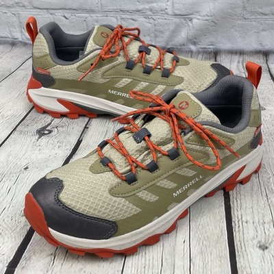 Merrell Moab Speed 2 Low Waterproof Hiking Shoes Kids Size 7 Sneakers Tan Orange