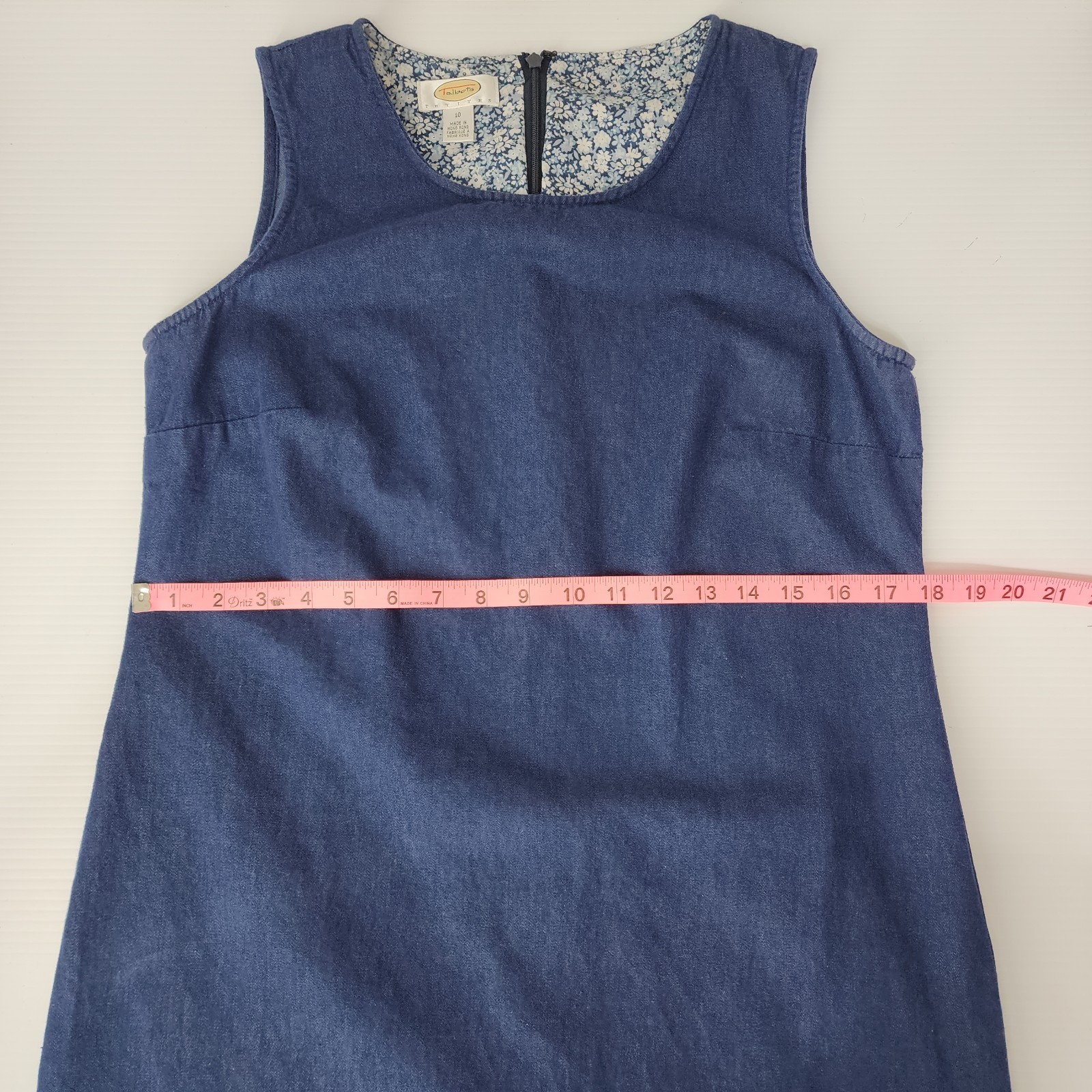 90s VTG Talbots Womens 10 Petite Blue Chambray Sl… - image 9