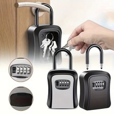Wall Mounted Key Safe Outdoor Security Key Lock Box 4 Combination Key Safes UK