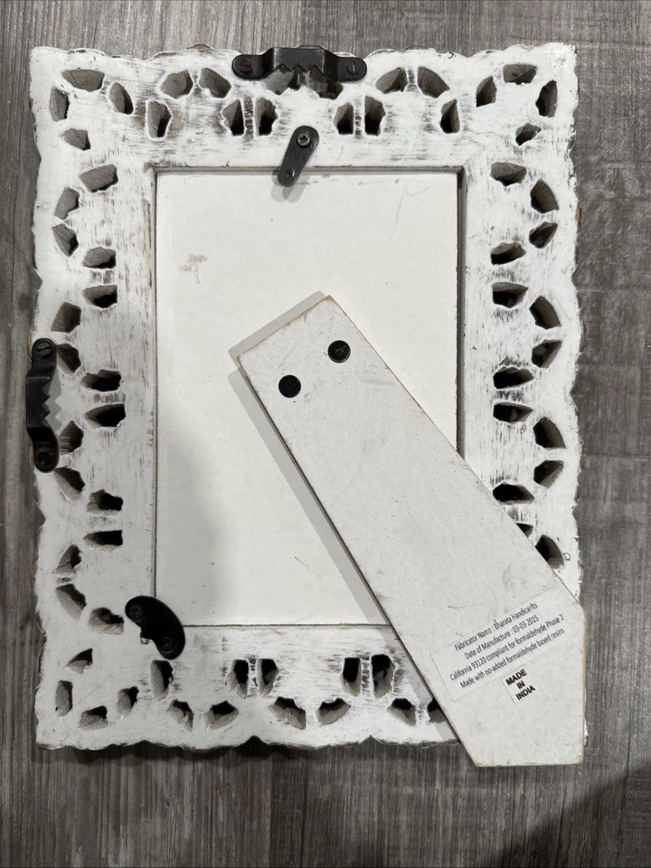 Marco margarita rústico moderno blanqueado Pier One 4x6 pulgadas Foto 4 de 4