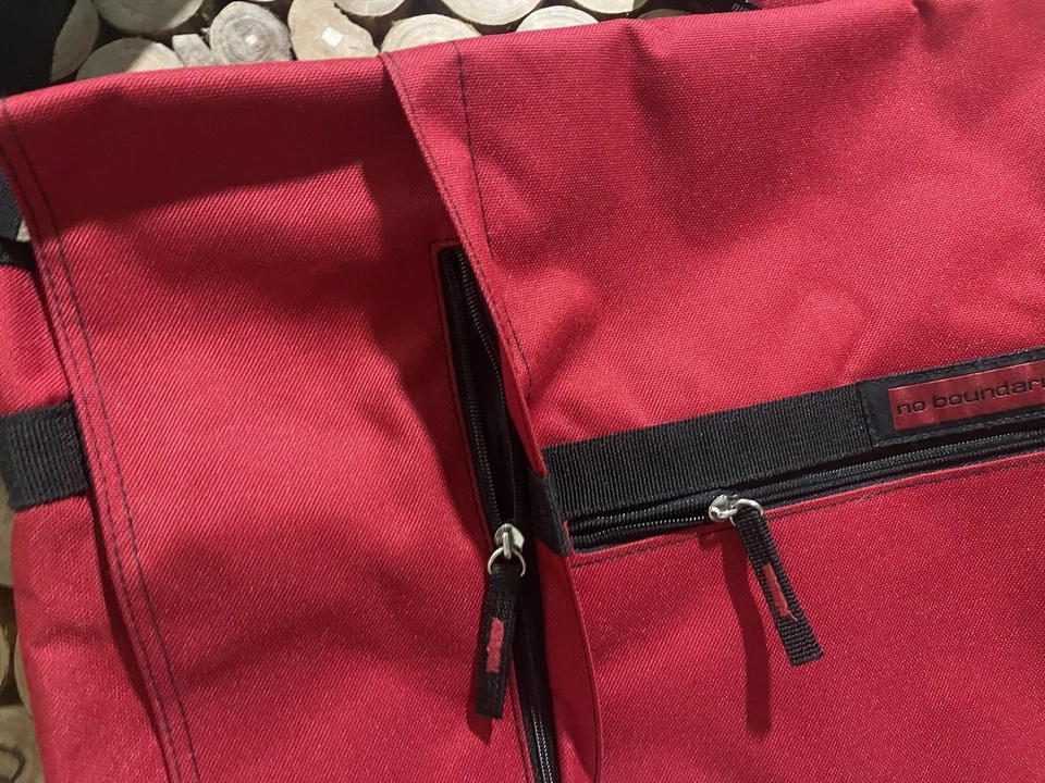 Bolso Mensajero Grande para Computadora Portátil Rojo Correa Acolchada Ajustable 10! Bolsillos NUEVO Foto 4 de 4