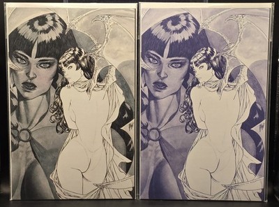 Vampirella #4 1:25 Guillem March Tint Virgin Variant & 1:11 B&W Virgin Set
