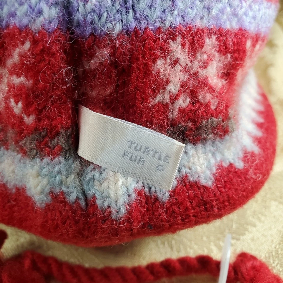 Chapéu de inverno vintage pele de tartaruga lã nórdica pom gorro forrado de lã adulto O/S - Imagem 2 de 4