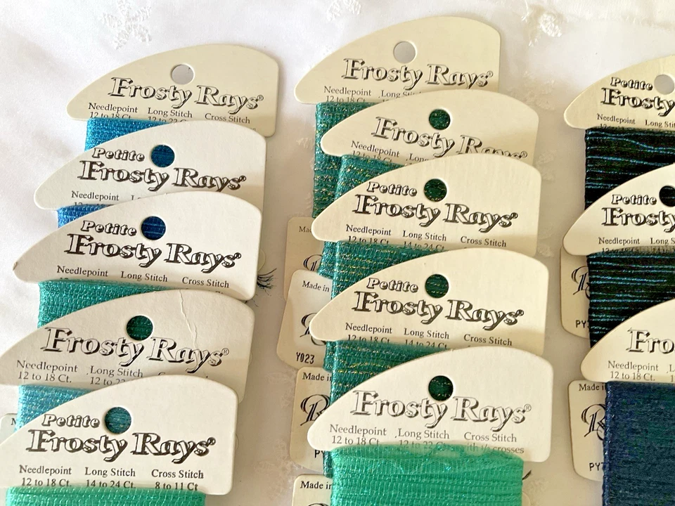 Rainbow Gallery Thread Frosty Rays Petite and Lot of 13 Metallic Assorted Blues - Image 2 of 4