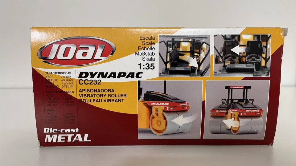 Joal Die-Cast Dynapac CC232 Vibratory Roller - Immagine 3 di 4