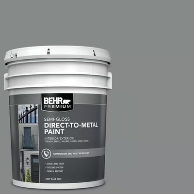 5 Gal. #N460-5 Slate Rock Semi-Gloss Direct to Metal Interior/Exterior Paint