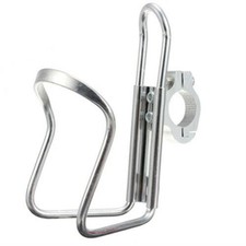 Silver Motorcycle Bike ATV 1'' Bar Can Cup Water Bottle Rack Holder with Adapter