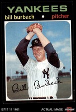 1971 Topps #683 Bill Burbach Yankees SHORT-PRINT 6 - EX/MT