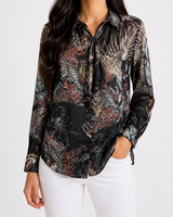 John Richmond Bluse Bunt Damen Hemd Tunika Elegant Seide De 38 M Np 399 Neu