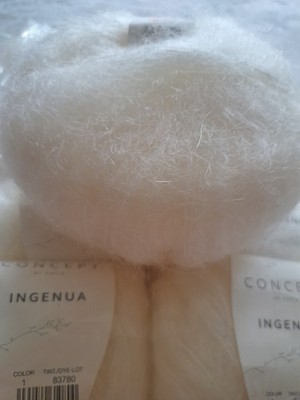 Wolle Konvolut Katia, 10 Kn. neu, INGENUA Mohair WEISS 1 Original