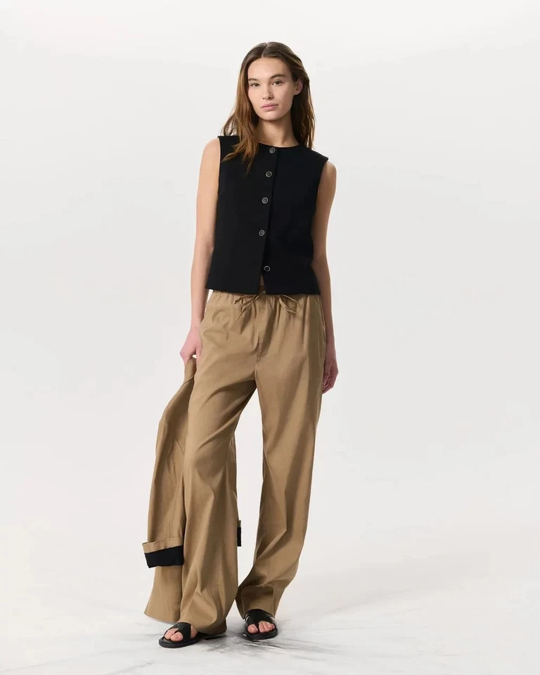 NEW, RAG & BONE Irina Button-Up Vest Black Size M #SJ1577 - Image 3 of 4