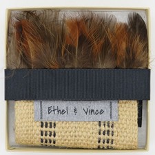 Ethel  Vince Rooster  Pheasant Feather Pocket Square Handmade in Charleston SC