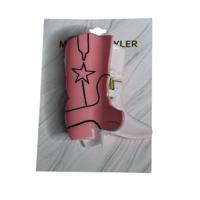 Madison Tyler Pink Cowboy Boot Hair Claw Clip Western Novelty Accessory