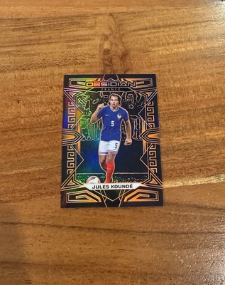Jules Kounde 2023-24 Panini Obsidian Orange Electric Etch /40 NRMT+ France