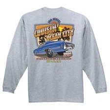 2016 Cruisin official classic car show t-shirt gray long sleeve Ocean City MD