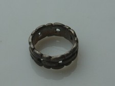 Vintage Sterling Silver Ring Eternity Band Attached Link Size 7
