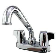 MOEN 74998 Chateau Chrome 4" Centerset Laundry Hose Utility Bathroom Faucet 2-H
