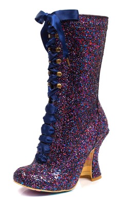 purple glitter high heels