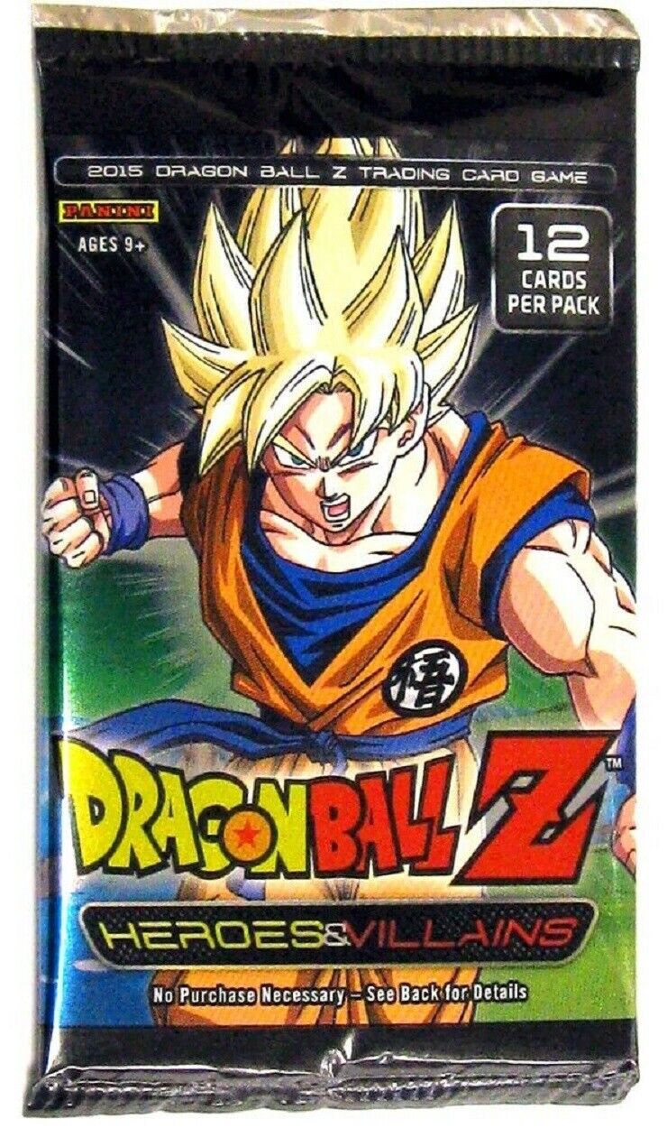 Dragon Ball Z Heroes and Villains 1 Booster Pack SEALED DBZ Panini  Dragonball