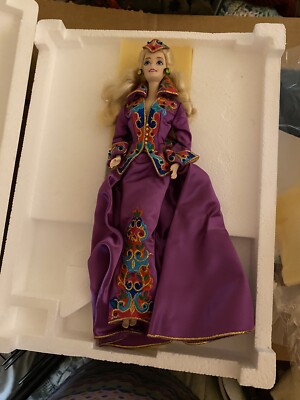 POUPÉE EN PORCELAINE rose romantique mariée Barbie édition limitée 1991