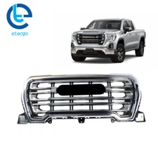 For 2019-2021 GMC Sierra 1500 SLT Front Hood Grille Assembly Factory Chrome