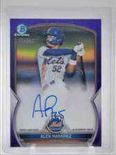ALEX RAMIREZ 2023 BOWMAN CHROME PROSPECT AUTOGRAPH PURPLE AUTO 097/250