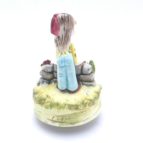 Vintage SCHMID Music Box Rosalind Welcher Porcelain Panda Prints Good Time 1975 - Picture 5 of 11