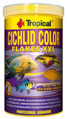 Tropical Cichlid Color- Fischfutter Flockenfutter Cichlidenflocken Flocken 250ml