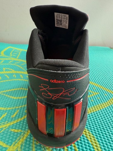Size 9 - Adidas Adizero Rose 1.5 Restomod Low Black Vivid Red - Picture 16 of 23