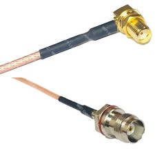 RG316 SMA FEMALE ANGLE to TNC Female Small Bulk RF Cable Rapid-SHIP LOT