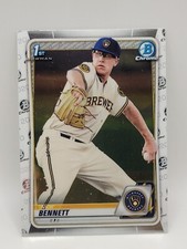 Nick Bennett 2020 Bowman Chrome 1st BCP140 Prospect Brewers