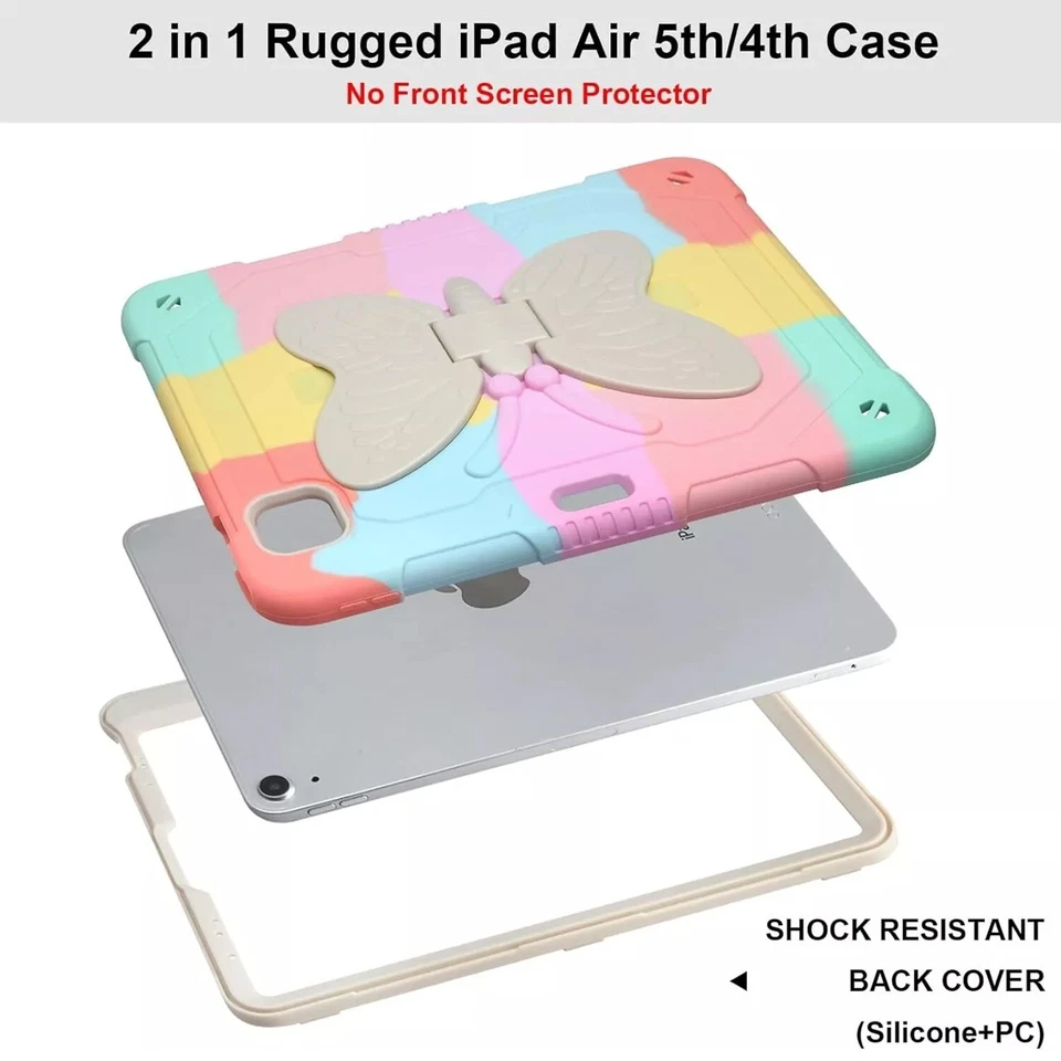 Kid-Friendly Case For iPad Pro 11" Air 4/5 Cover – Durable Butterfly Stand Cover - Image 3 of 4
