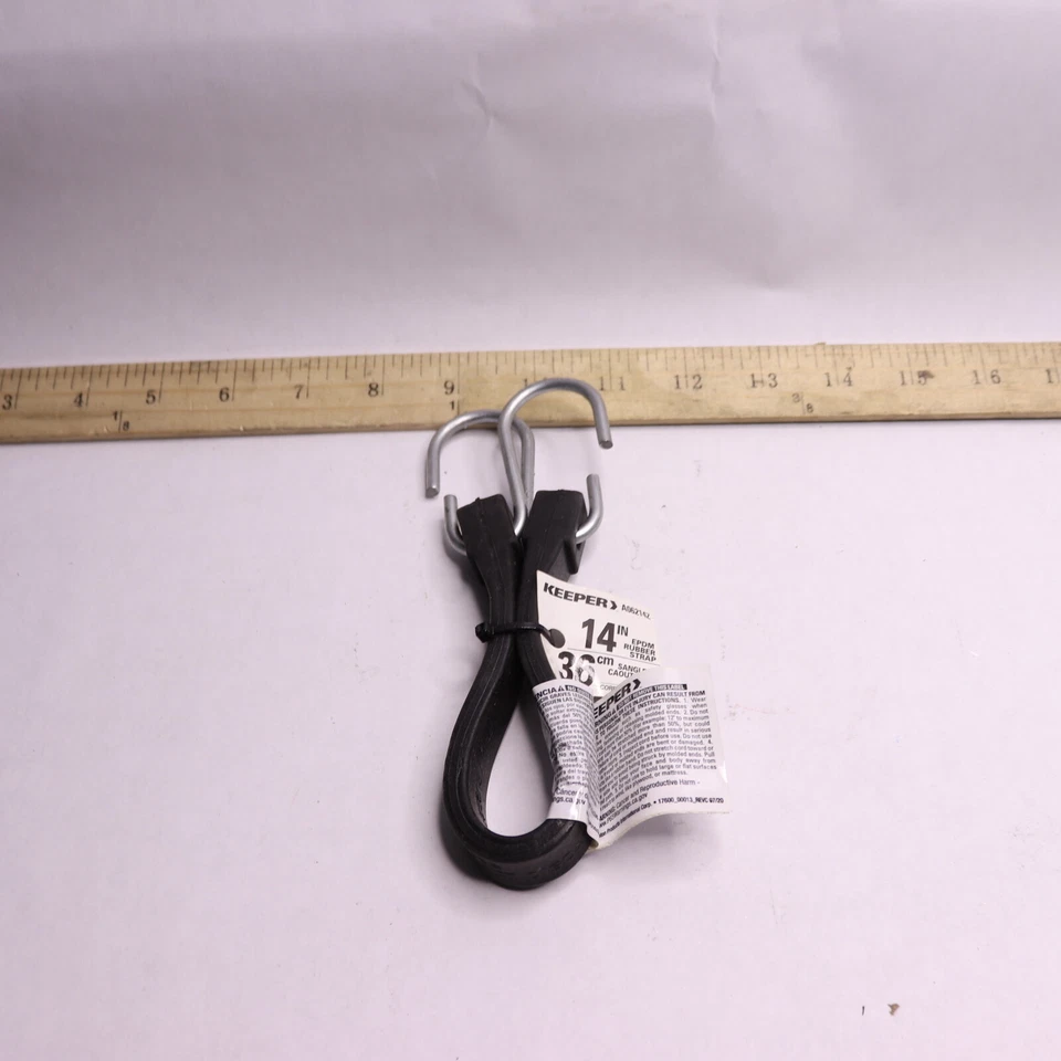 Keeper Pro Grip Hold Down Tarp Strap with Zinc Plated Hooks 9"L A06214Z - Image 2 of 4