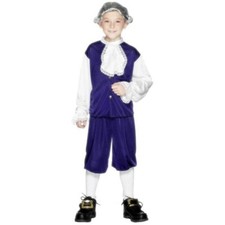 Colonial Boy Kid's Historical Cosplay Costume Small Age 3-5 Halloween Dress Up