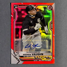 2021 Bowman National NSCC - Andrew Vaughn Red Refractor Rookie Auto RC #5/5 SSP