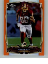 2014 Topps Chrome Jordan Reed 4 Washington Redskins Orange Refractors
