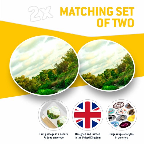 2 x Vinyl Stickers 20cm - Green Field Meadow Nature Cool Gift #2136 - Afbeelding 2 van 9