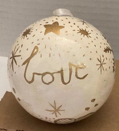 Vntg 6-Hand Painted Paper Mache Christmas Ornaments. Great Cond. - Picture 5 of 6
