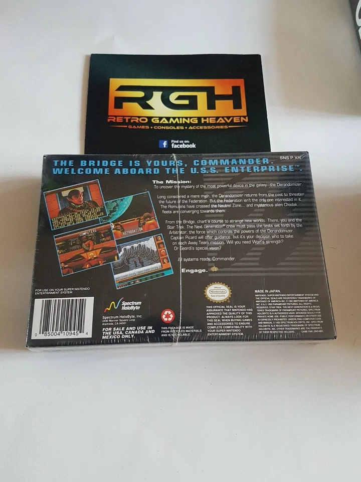 STAR TREK THE NEXT GENERATION SUPER NINTENDO USA SNES GAME NEW FACTORY SEALED - Image 2 of 4